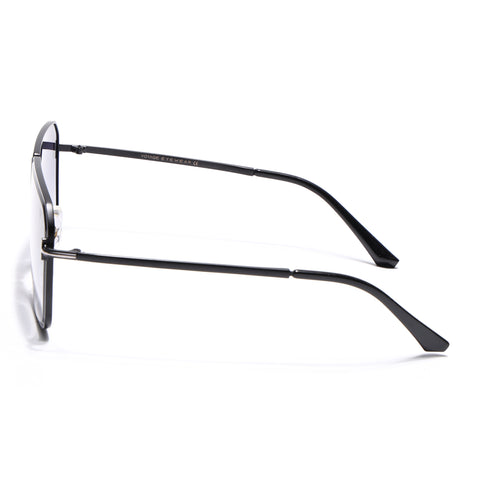 Zephy | Black Wayfarer Sunglasses for Men & Women | Grey & Clear Lens - MG7316