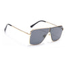 Zephy | Golden Wayfarer Sunglasses | Black Lens - MG7318