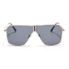 Zephy | Golden Wayfarer Sunglasses | Black Lens - MG7318