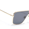Zephy | Golden Wayfarer Sunglasses | Black Lens - MG7318