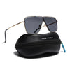 Zephy | Golden Wayfarer Sunglasses | Black Lens - MG7318
