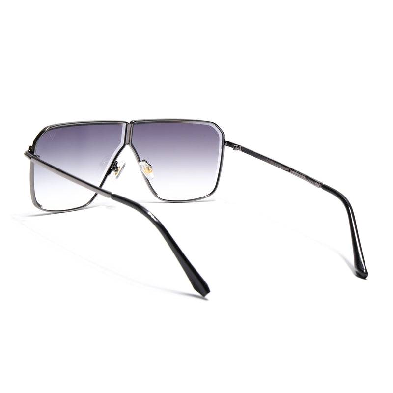 Zephy | Grey Wayfarer Sunglasses | Blue & Clear Lens - MG7319