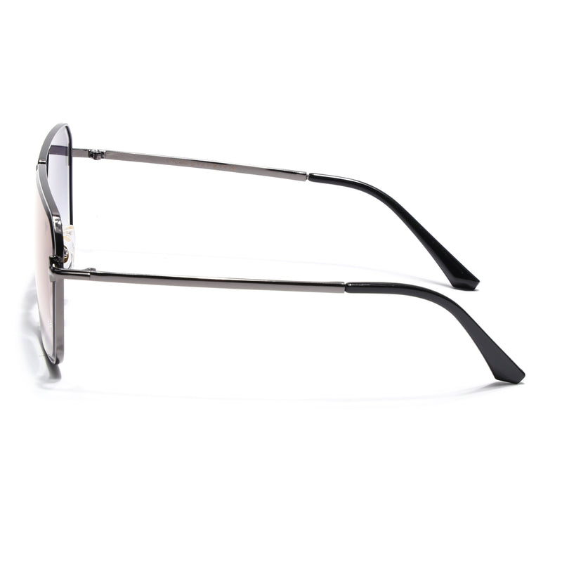 Zephy | Grey Wayfarer Sunglasses | Blue & Clear Lens - MG7319