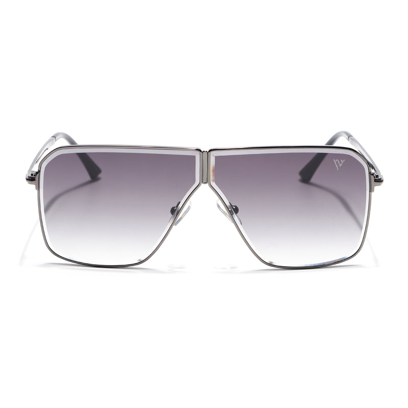 Zephy | Grey Wayfarer Sunglasses | Olive & Clear Lens - MG7321