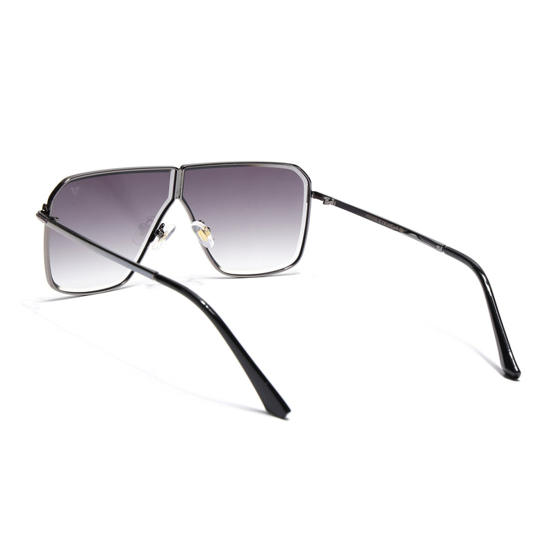 Zephy | Grey Wayfarer Sunglasses | Olive & Clear Lens - MG7321