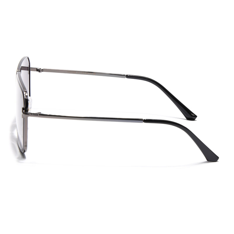 Zephy | Grey Wayfarer Sunglasses | Olive & Clear Lens - MG7321