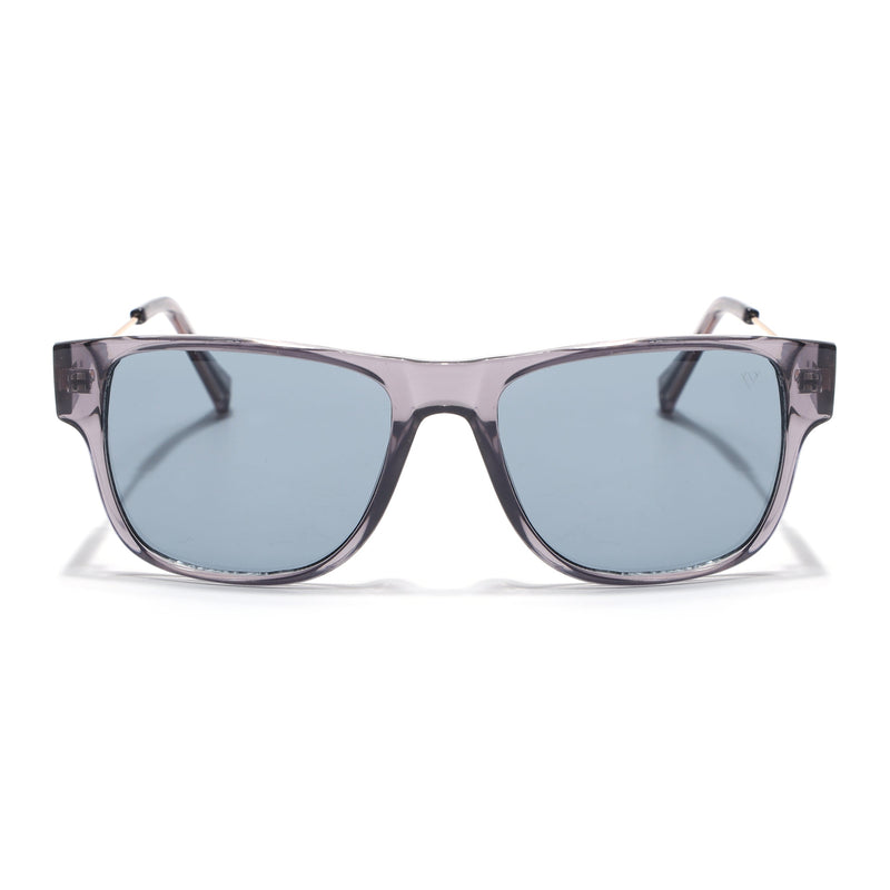 Square Sunglasses for Men & Women (Grey Lens | Grey Frame - SLMG7237)