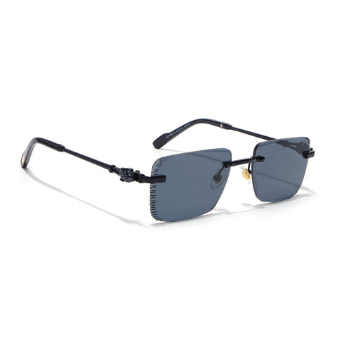 Calen | Black Rimless Sunglasses | Black Frame - MG8705