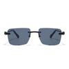 Calen | Black Rimless Sunglasses | Black Frame - MG8705