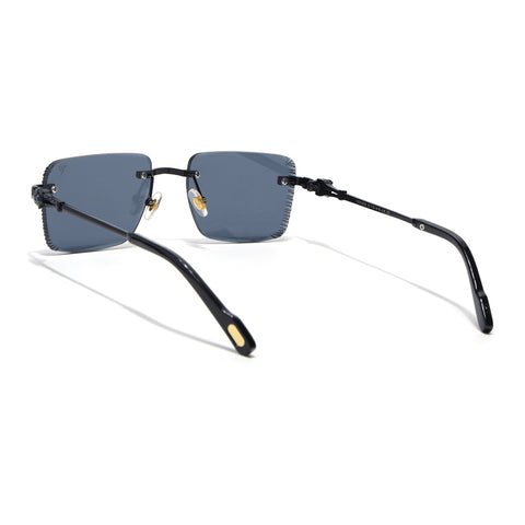 Calen | Black Rimless Sunglasses | Black Frame - MG8705