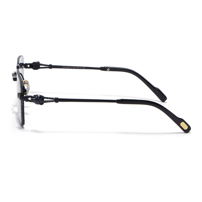 Calen | Black Rimless Sunglasses | Black Frame - MG8705