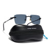 Calen | Black Rimless Sunglasses | Black Frame - MG8705