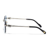 Calen | Blue Rimless Sunglasses | Silver Frame - MG8707