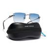 Calen | Blue Rimless Sunglasses | Silver Frame - MG8707