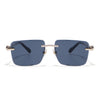 Calen | Black Rimless Sunglasses | Golden Frame - MG8708
