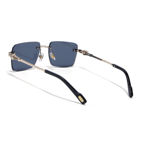 Calen | Black Rimless Sunglasses | Golden Frame - MG8708