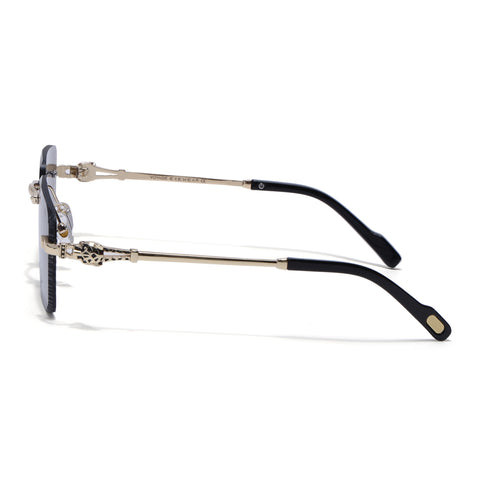 Calen | Brown Rimless Sunglasses | Golden Frame - MG8709