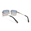 Calen | Grey & Brown Rimless Sunglasses | Golden Frame - MG8710