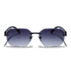 Rimless Sunglasses for Men & Women (Grey & Clear Lens | Grey Frame - MG7797)