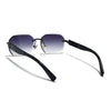 Rimless Sunglasses for Men & Women (Grey & Clear Lens | Grey Frame - MG7797)