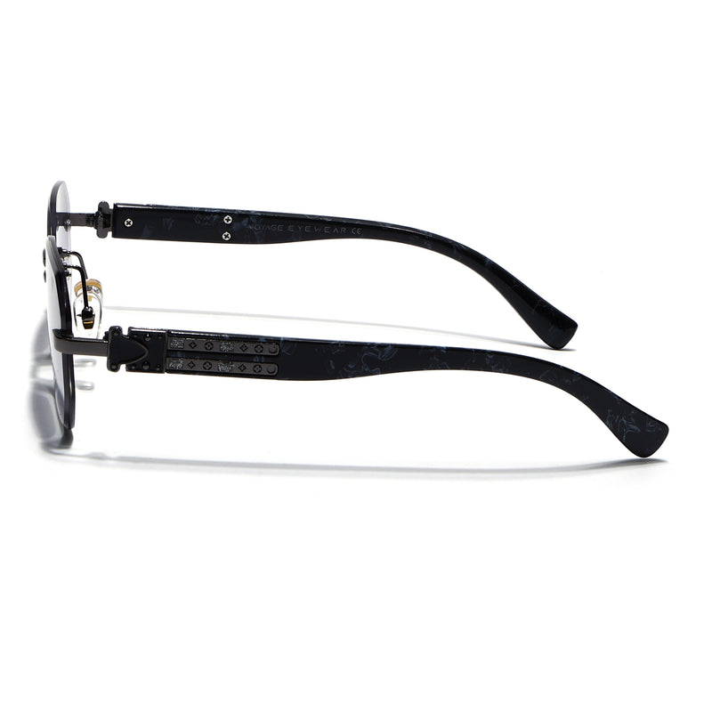 Rimless Sunglasses for Men & Women (Grey & Clear Lens | Grey Frame - MG7797)
