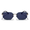 Rimless Sunglasses for Men & Women (Grey Lens | Golden Frame - MG7799)