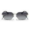 Rimless Sunglasses for Men & Women (Olive Lens | Golden Frame - MG7801)
