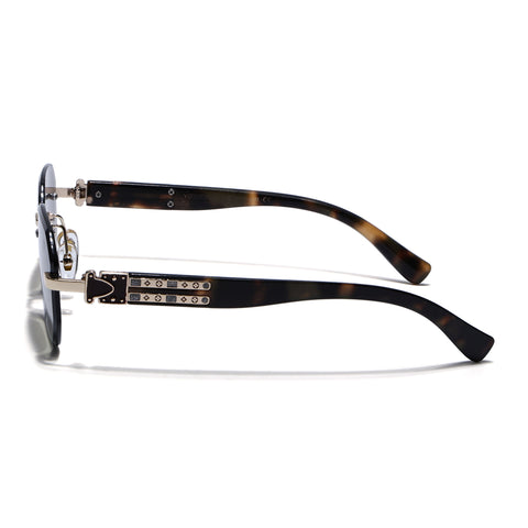 Rimless Sunglasses for Men & Women (Olive Lens | Golden Frame - MG7801)