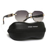 Rimless Sunglasses for Men & Women (Olive Lens | Golden Frame - MG7801)