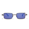 Enoch | Blue Rectangle Sunglasses | Gun Metal Frame - MG8701