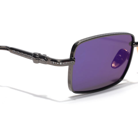 Enoch | Blue Rectangle Sunglasses | Gun Metal Frame - MG8701