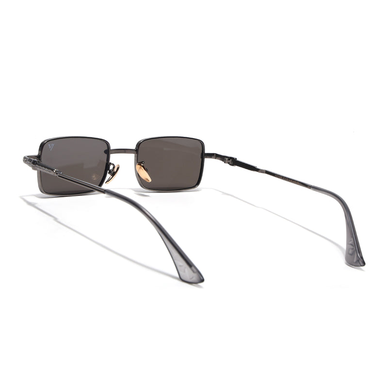 Enoch | Blue Rectangle Sunglasses | Gun Metal Frame - MG8701