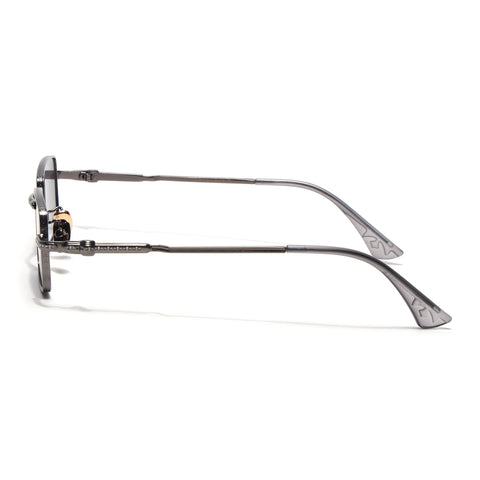Enoch | Blue Rectangle Sunglasses | Gun Metal Frame - MG8701