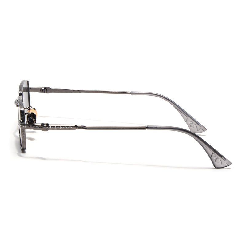 Enoch | Blue Rectangle Sunglasses | Gun Metal Frame - MG8701