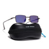 Enoch | Blue Rectangle Sunglasses | Gun Metal Frame - MG8701