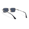 Enoch | Black Rectangle Sunglasses | Silver Frame - MG8702