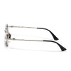 Enoch | Black Rectangle Sunglasses | Silver Frame - MG8702