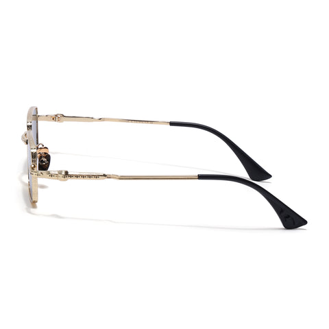 Enoch | Black Rectangle Sunglasses | Golden Frame - MG8703