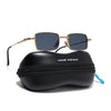 Enoch | Black Rectangle Sunglasses | Golden Frame - MG8703