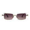 Enoch | Brown Rectangle Sunglasses | Golden Frame - MG8704