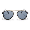 Signature Aviator | Golden & Black Sunglasses | Grey Lens  - MG7151