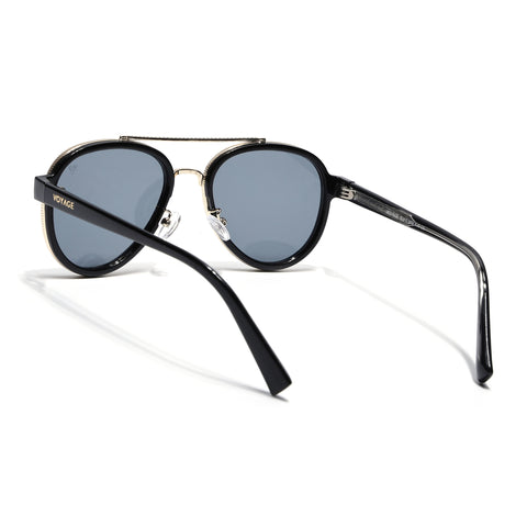 Signature Aviator | Golden & Black Sunglasses | Grey Lens  - MG7151