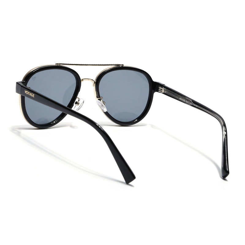 Signature Aviator | Golden & Black Sunglasses | Grey Lens  - MG7151