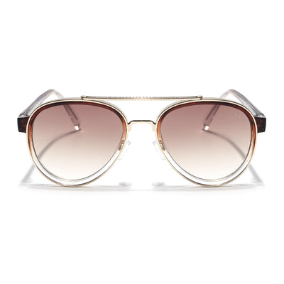 Signature Aviator | Golden & Brown Sunglasses | Brown & Clear Lens - MG7152