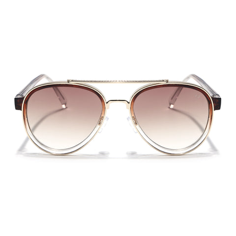 Signature Aviator | Golden & Brown Sunglasses | Brown & Clear Lens - MG7152
