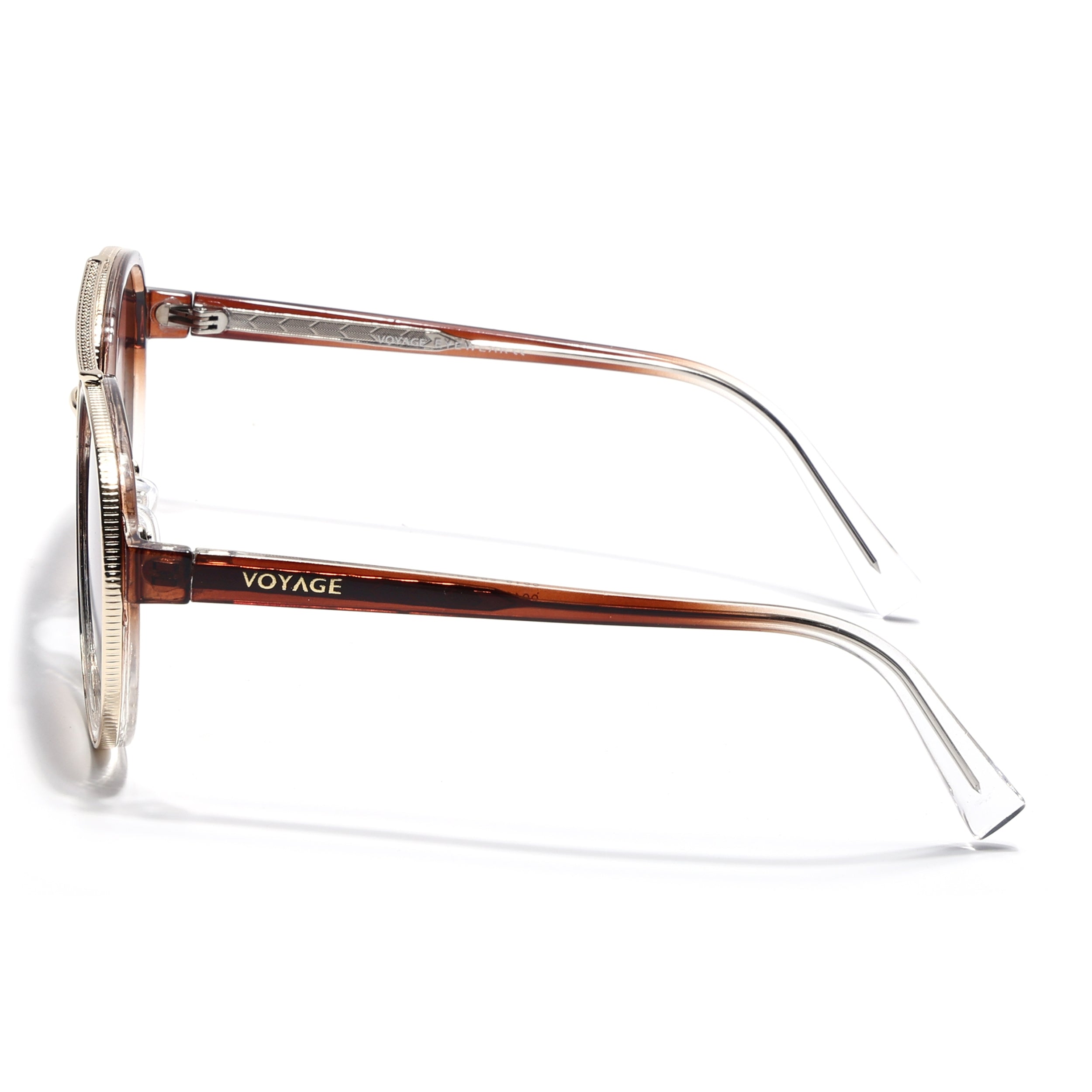 Signature Aviator | Golden & Brown Sunglasses | Brown & Clear Lens - MG7152