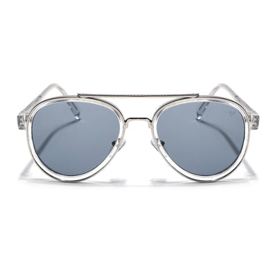 Signature Aviator | Silver & Transparent Sunglasses | Grey Lens - MG7154