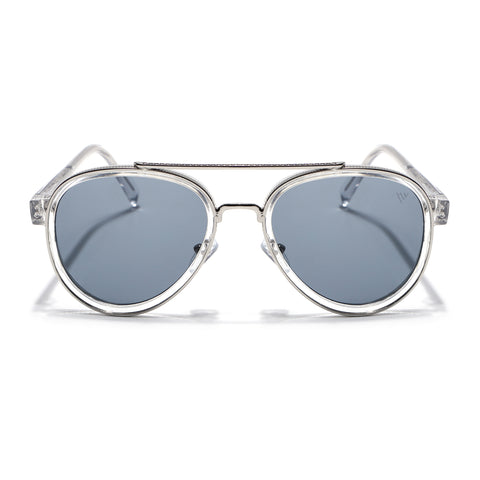 Signature Aviator | Silver & Transparent Sunglasses | Grey Lens - MG7154