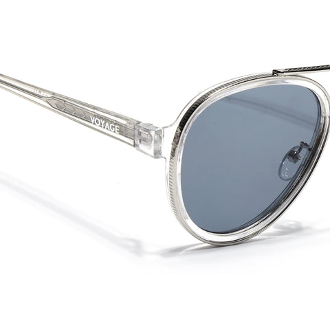 Signature Aviator | Silver & Transparent Sunglasses | Grey Lens - MG7154