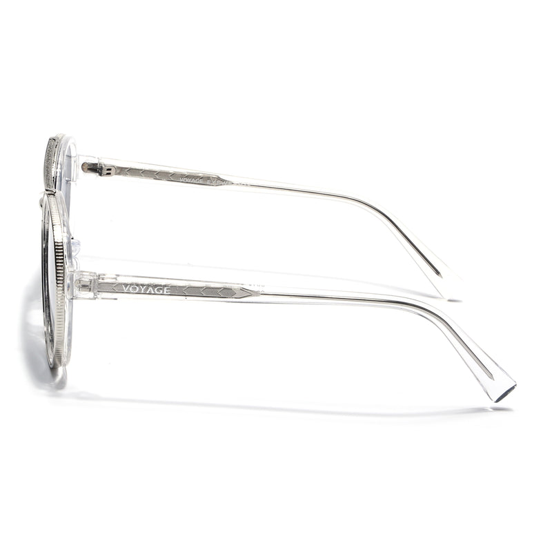 Signature Aviator | Silver & Transparent Sunglasses | Grey Lens - MG7154